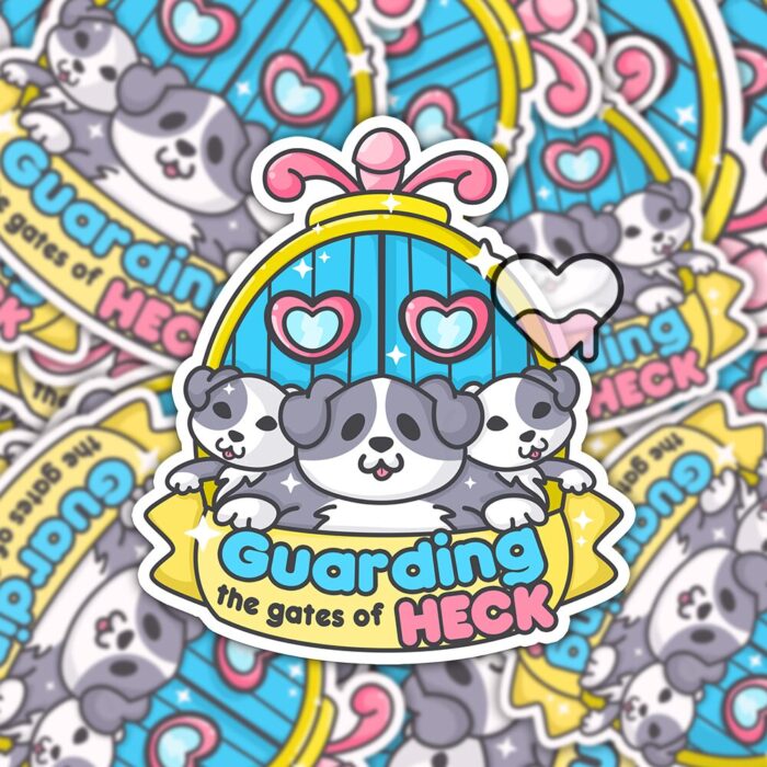 Guarding The Gates To Heck Sticker