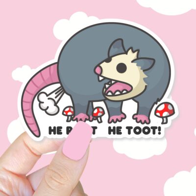 He Root He Toot Possum Sticker
