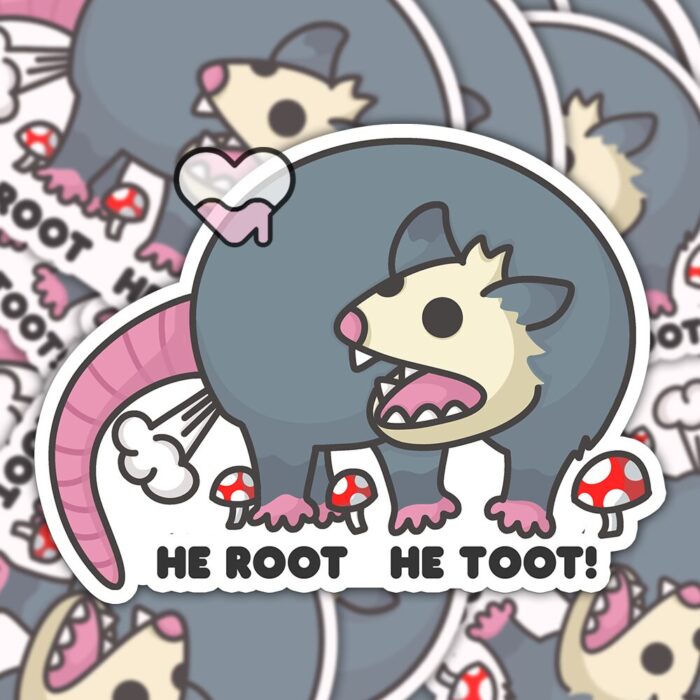 He Root He Toot Possum Sticker