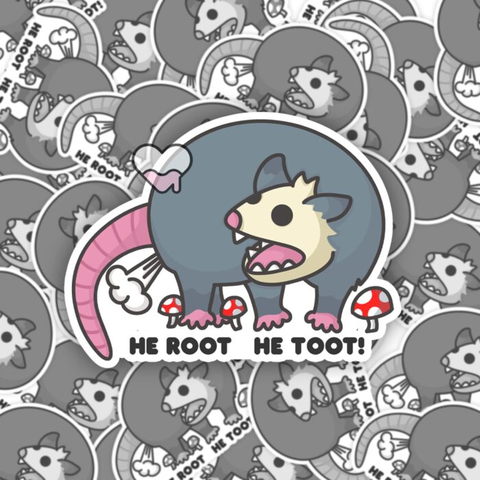 He Root He Toot Possum Sticker