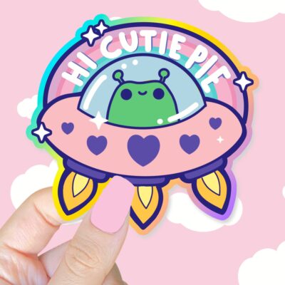 Hi Cutie Pie Alien Sticker