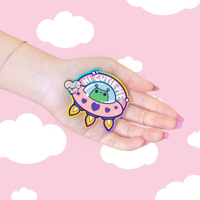 Hi Cutie Pie Alien Sticker