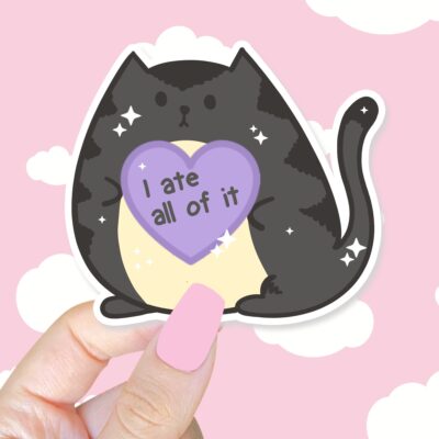 I Ate All Of It Cat Sticker