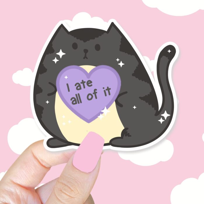 I Ate All Of It Cat Sticker