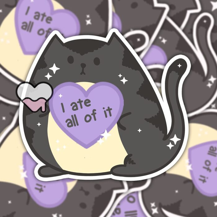 I Ate All Of It Cat Sticker