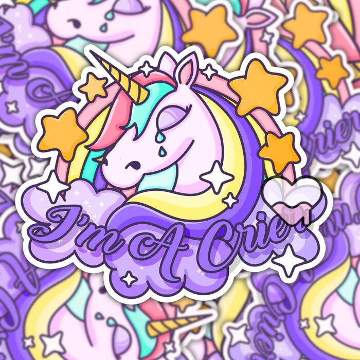 Im A Crier Unicorn Sticker