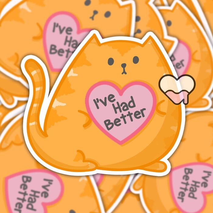Ive Had Better Orange Cat Sticker
