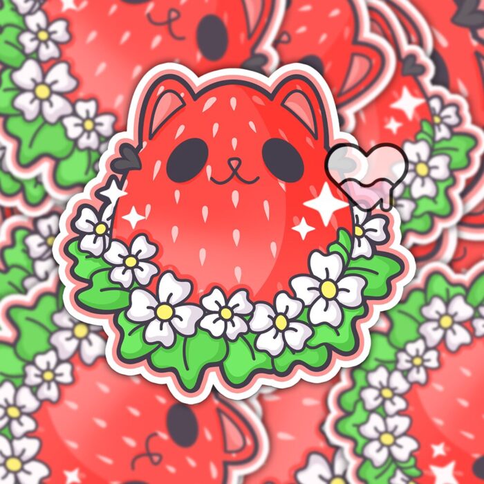 Kitty Berry Sticker