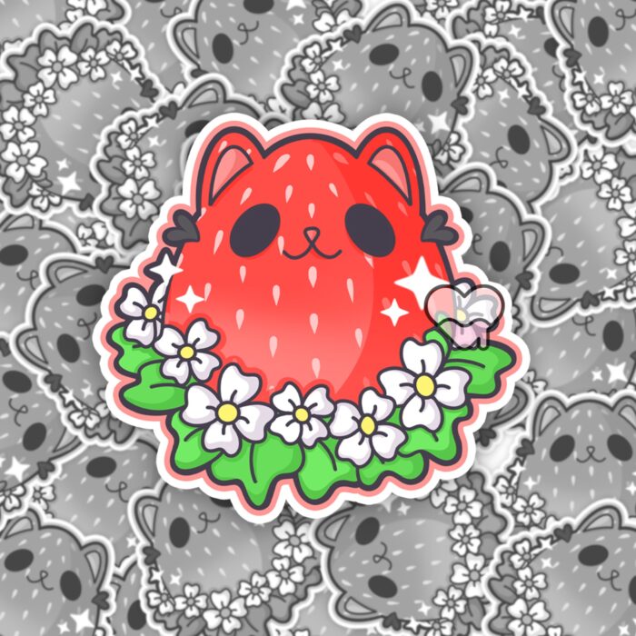 Kitty Berry Sticker