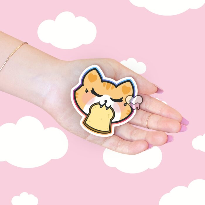 Kitty Toast Sticker