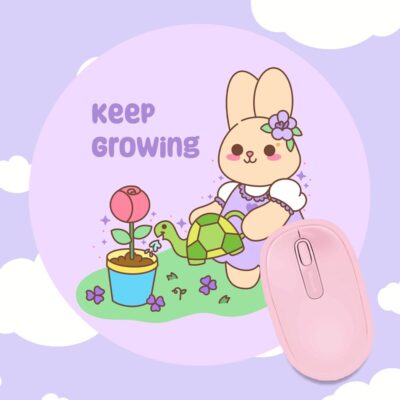 Lavender The Bunny Keep Growing Mousepad