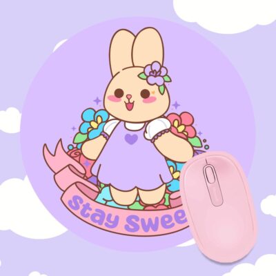 Lavender The Bunny Stay Sweet Mousepad