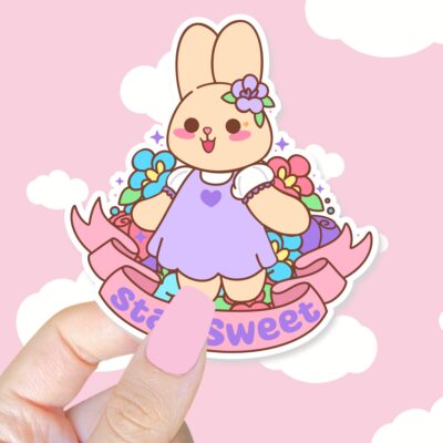 Lavender The Bunny Stay Sweet Sticker