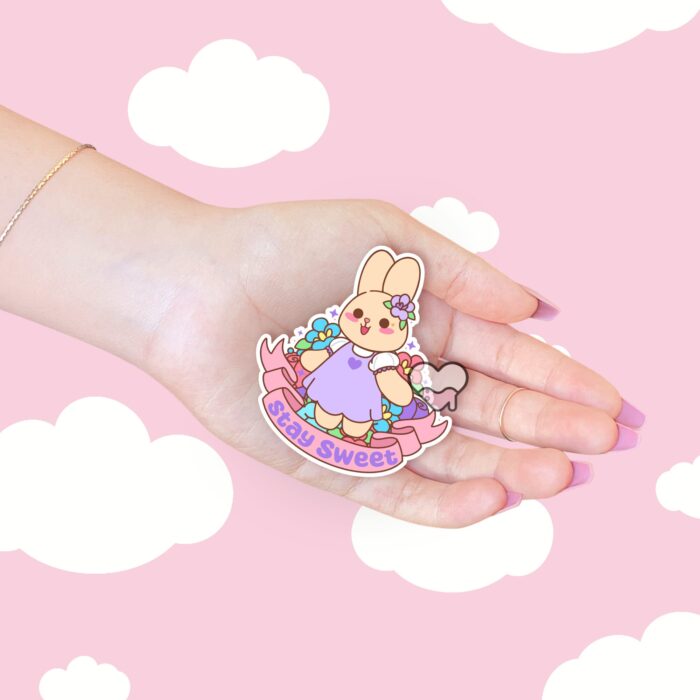 Lavender The Bunny Stay Sweet Sticker