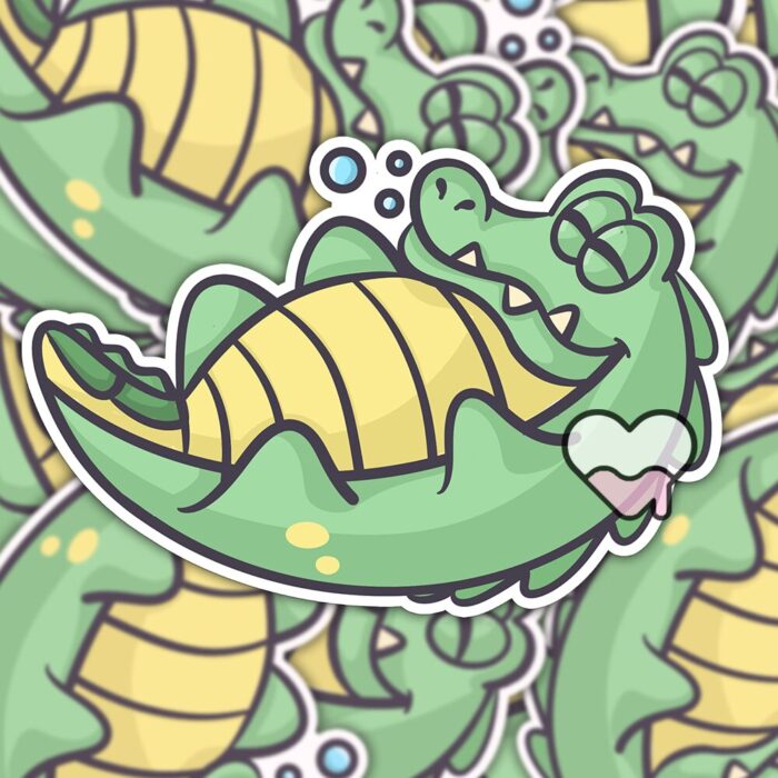 Lenny The Gator Sleeping Sticker