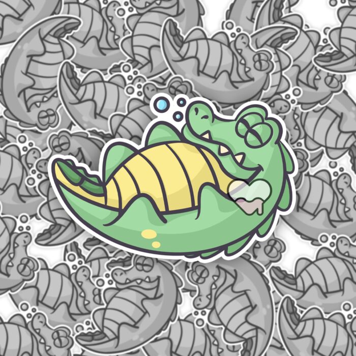Lenny The Gator Sleeping Sticker