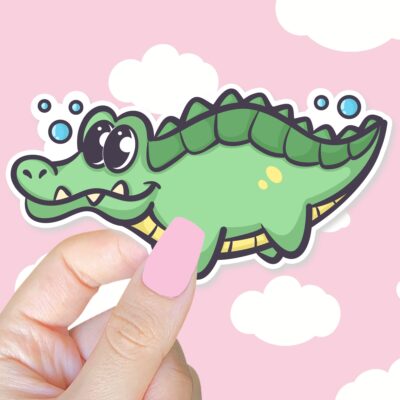 Lenny The Gator Swimming Sticker