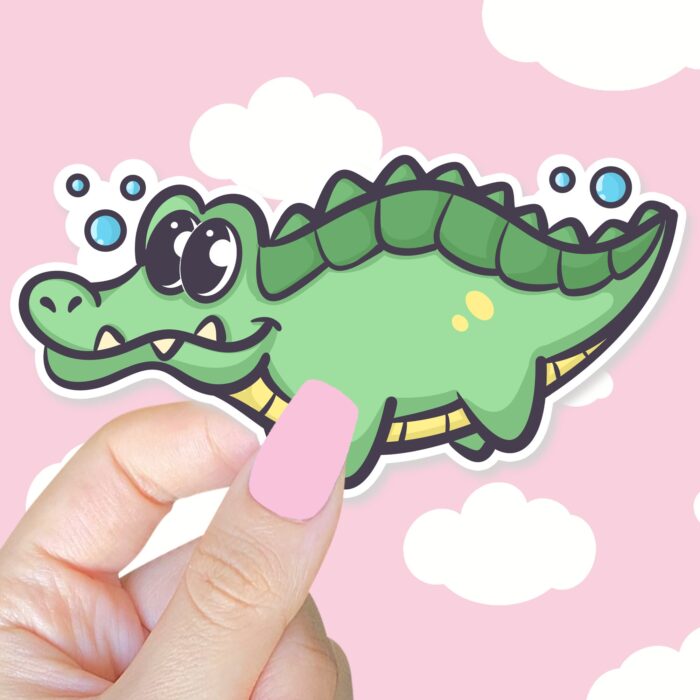 Lenny The Gator Swimming Sticker