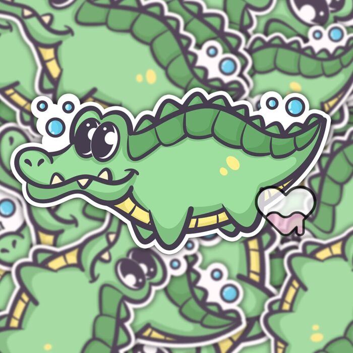 Lenny The Gator Swimming Sticker