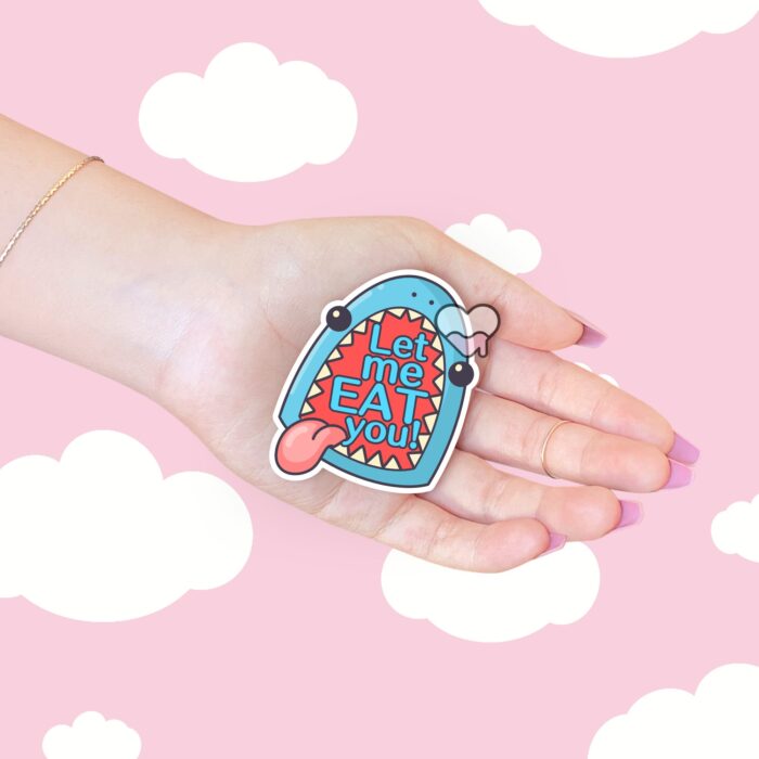 Let Me Eat You Shark Sticker