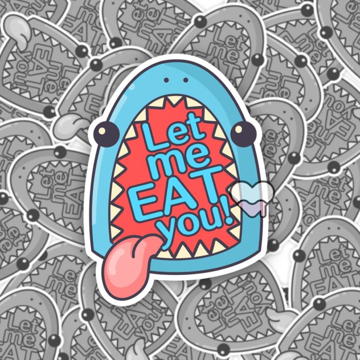 Let Me Eat You Shark Sticker