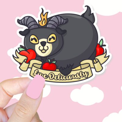 Live Deliciously Goat Sticker