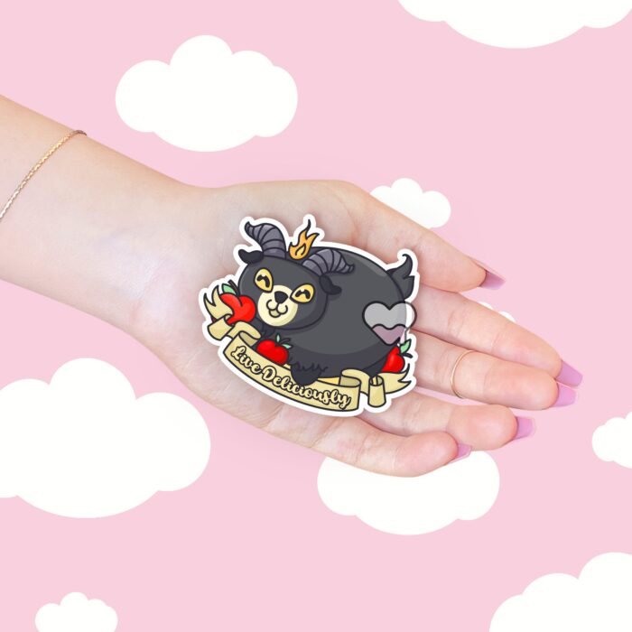 Live Deliciously Goat Sticker