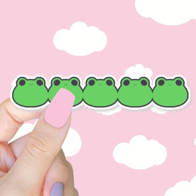 Long Froggies Green Sticker