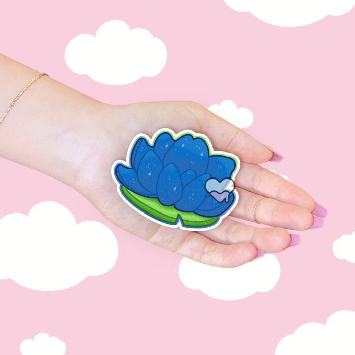 Lotus Flower Blue Sticker