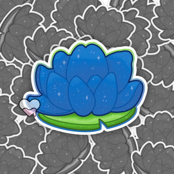 Lotus Flower Blue Sticker