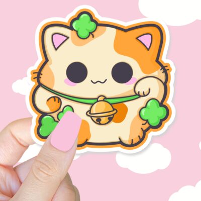 Lucky Calico Cat Sticker