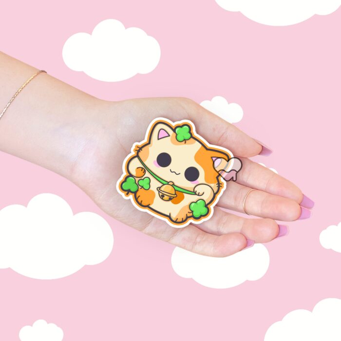 Lucky Calico Cat Sticker
