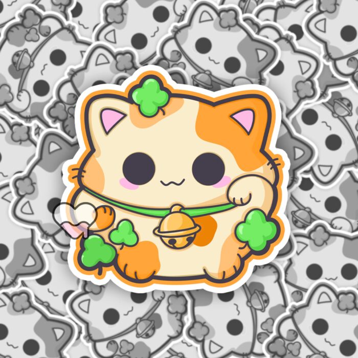Lucky Calico Cat Sticker