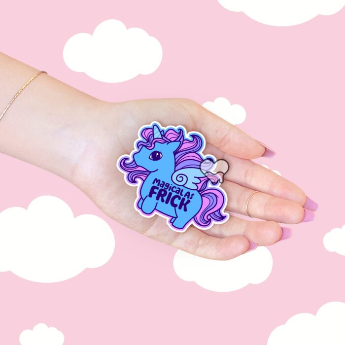 Magical As Frick Unicorn Blue Sticker