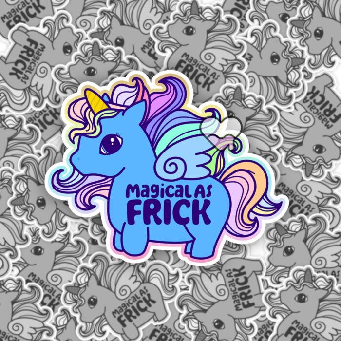 Magical As Frick Unicorn Rainbow Sticker