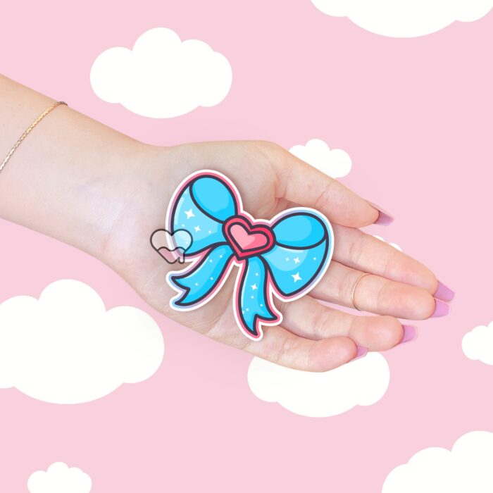 Magical Girl Heart Bow Sticker