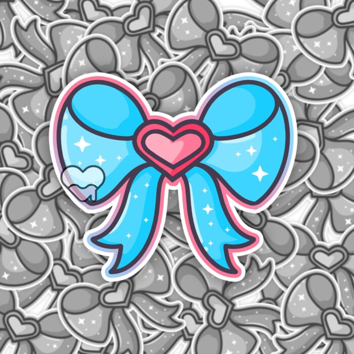 Magical Girl Heart Bow Sticker