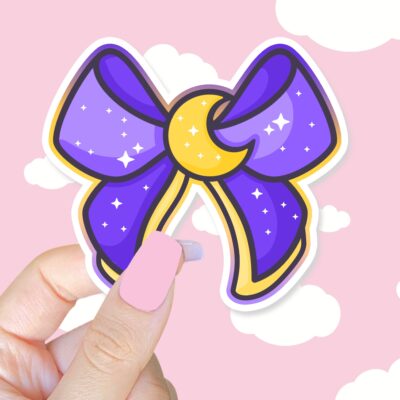 Magical Girl Moon Bow Sticker