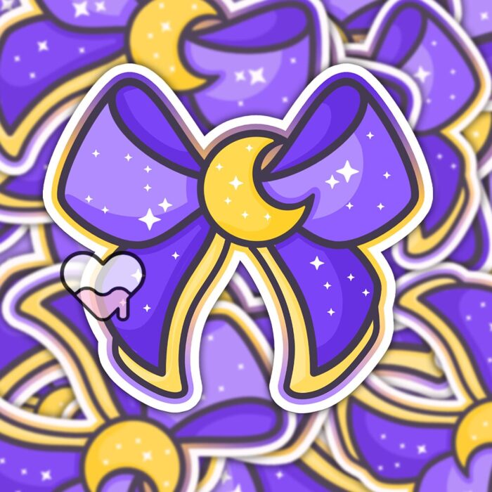 Magical Girl Moon Bow Sticker