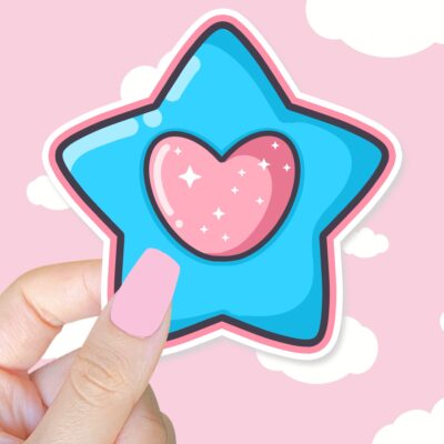 Magical Star Charm Blue Sticker