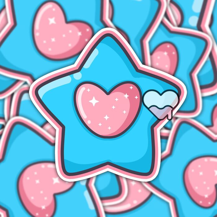 Magical Star Charm Blue Sticker