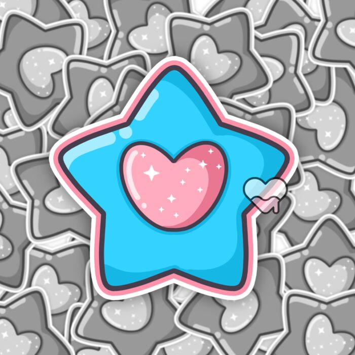 Magical Star Charm Blue Sticker
