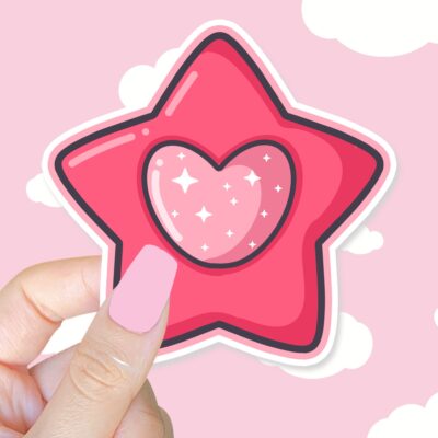 Magical Star Charm Pink Sticker