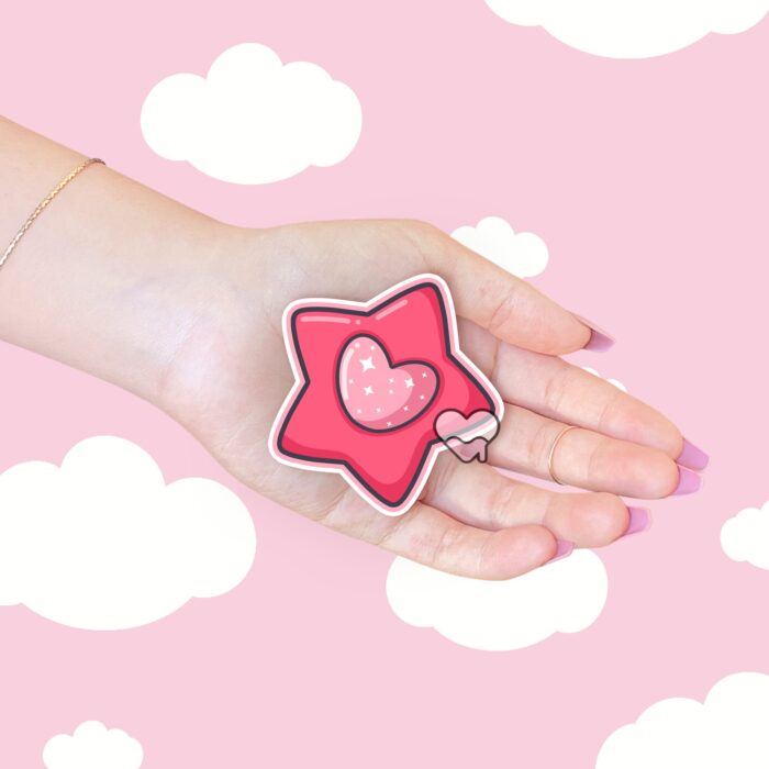 Magical Star Charm Pink Sticker