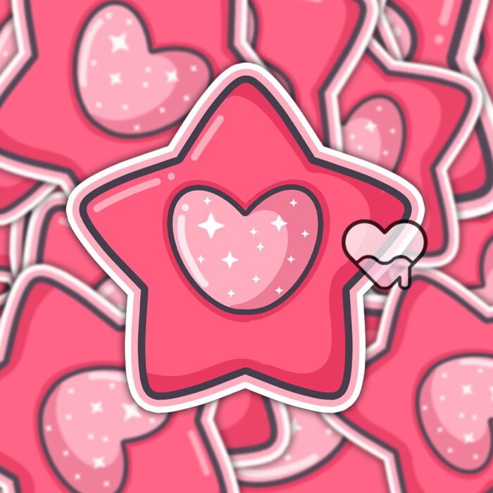 Magical Star Charm Pink Sticker