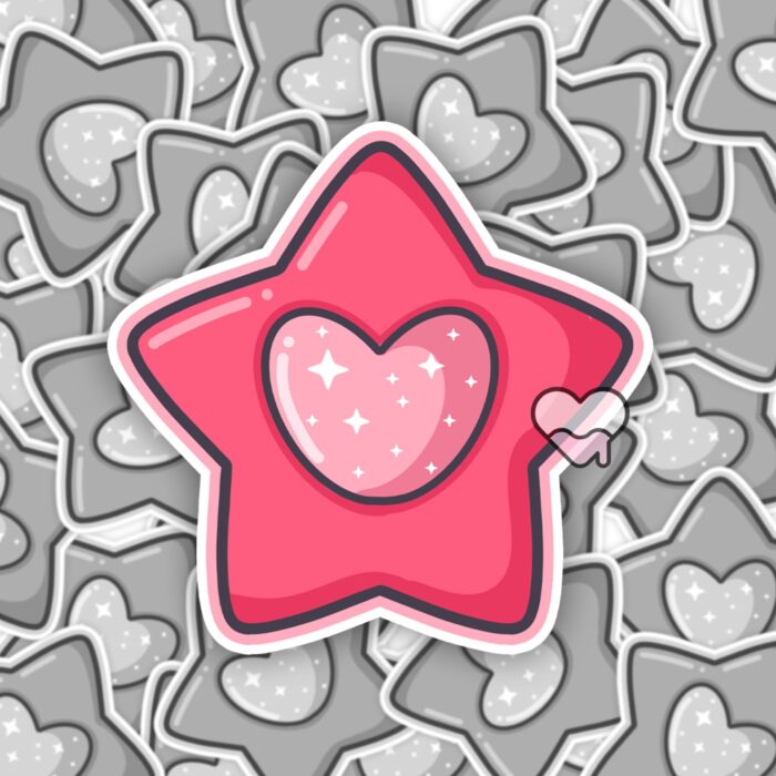 Magical Star Charm Pink Sticker