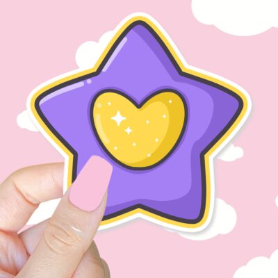 Magical Star Charm Purple Sticker