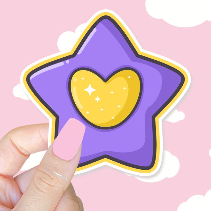 Magical Star Charm Purple Sticker