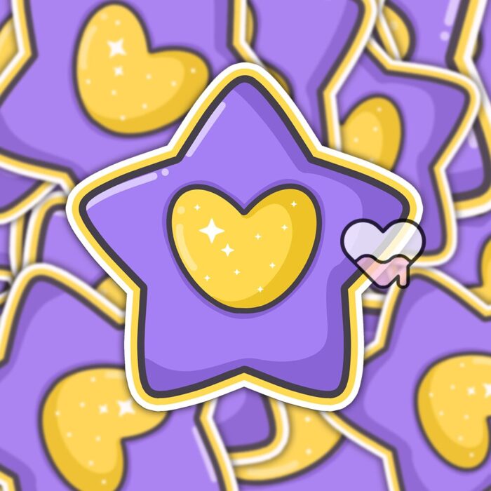 Magical Star Charm Purple Sticker