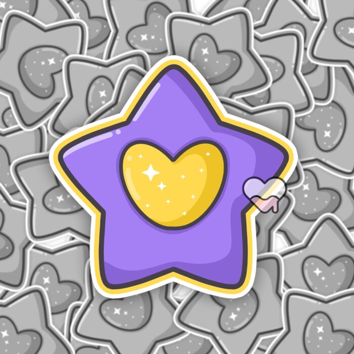 Magical Star Charm Purple Sticker